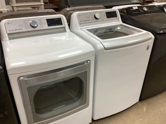 LG Smart 5.0 cu.ft. Top Load Washer and 7.3 cu.ft. Electric Dryer Set with Sensor Dry