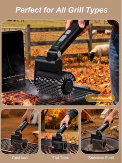 Electric Grill Brush, Cordless Automatic BBQ Cleaner