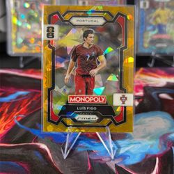 Gold Luis Figo Prizm Monopoly World Cup 