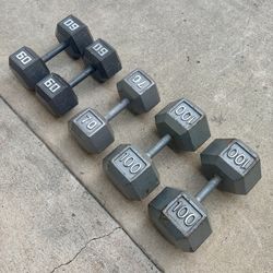 Hex Dumbbells - 390 lbs Total