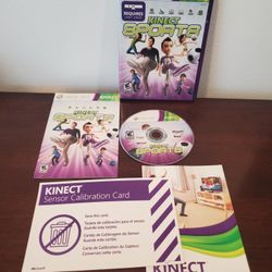 XBOX 360 Kinect Sports Game Complete with Manual Disc Sensor Calibration Card