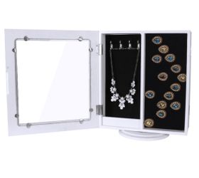 NEW IN BOX-Table vanity jewelry armoire with mirror