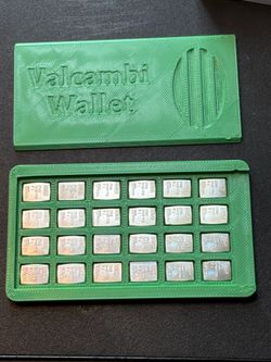 .999 Valcambi 24 Grams Swiss Mini Bars + Green Valcambi Wallet !!! *Rare*
