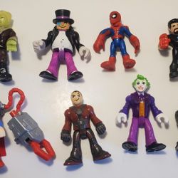 Imaginext DC Super Friends Marvel Super Hero Adventures Action Figures read description for details