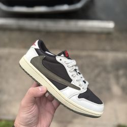 Olive Women Travis Scott Nike Air Jordan 1 Low Size 5.5W/4M