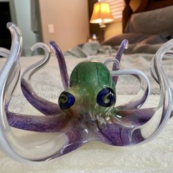 Blown Glass Octopus From Maui