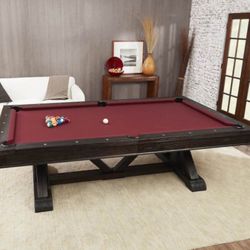 Brazos River Pool Table, Weathered Black Finish