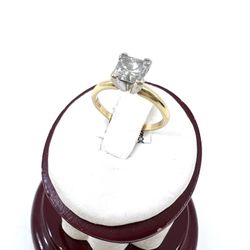 Princess Diamond Solitaire Ring .75 Carat Natural diamond 