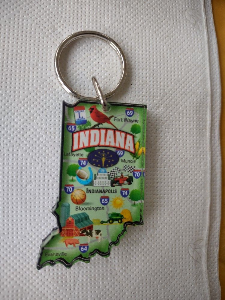 Indiana State Keychain