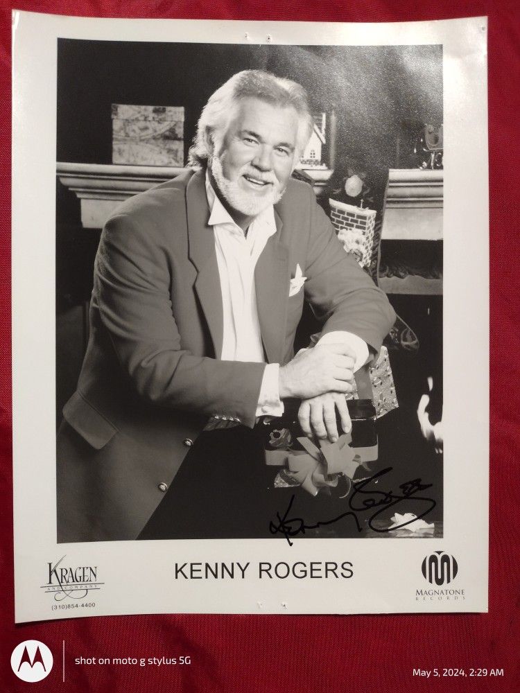 Authentic Kenny Rogers Autograph