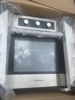 Brand New 2.47 Cubic Feet Silver/Black Electric Convection Wall Oven