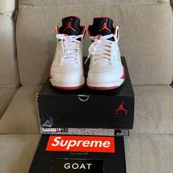 Jordan 5 Fired Red Retro ( 2013 Released ) Black Tongue ) Size 10.5 $260 OBO 