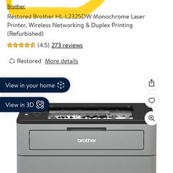 Almost New Brother Printer For $45