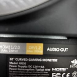 curved  gaming computer monitor  30in 