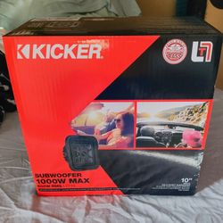 10" Kicker L7 Shallow Subwoofer. Brand New 