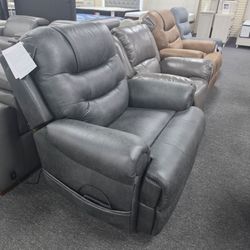 Gray Leather Power Lift Recliner Chair 🚚WE DELIVER🚚