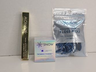 Snow Teeth Whitening Booster Lavender & Mint Flavor Wand Floss Bunble New