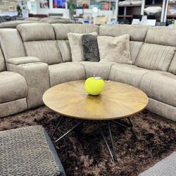 Stunning Grey Or Beige Sofa Furniture Sectional With 3X Recliners $1299😱