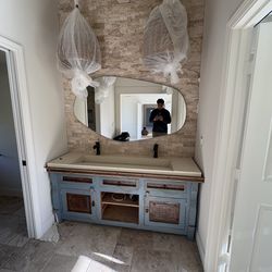 Custom vanity with custom granite top