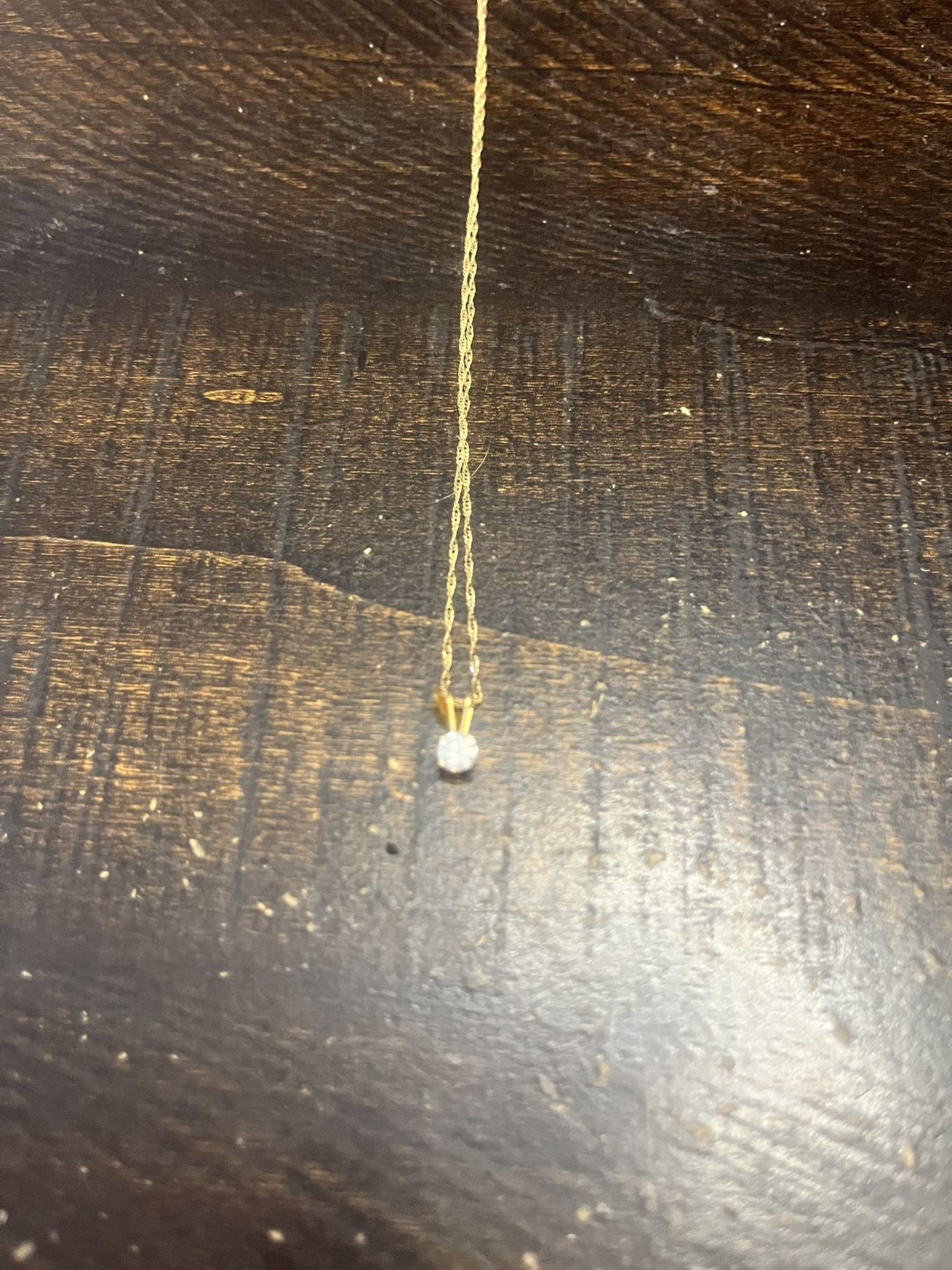 0.30 Carat Round Cut Real (Natural) Round Diamond Solitaire Pendant Necklace In 14K Yellow Gold