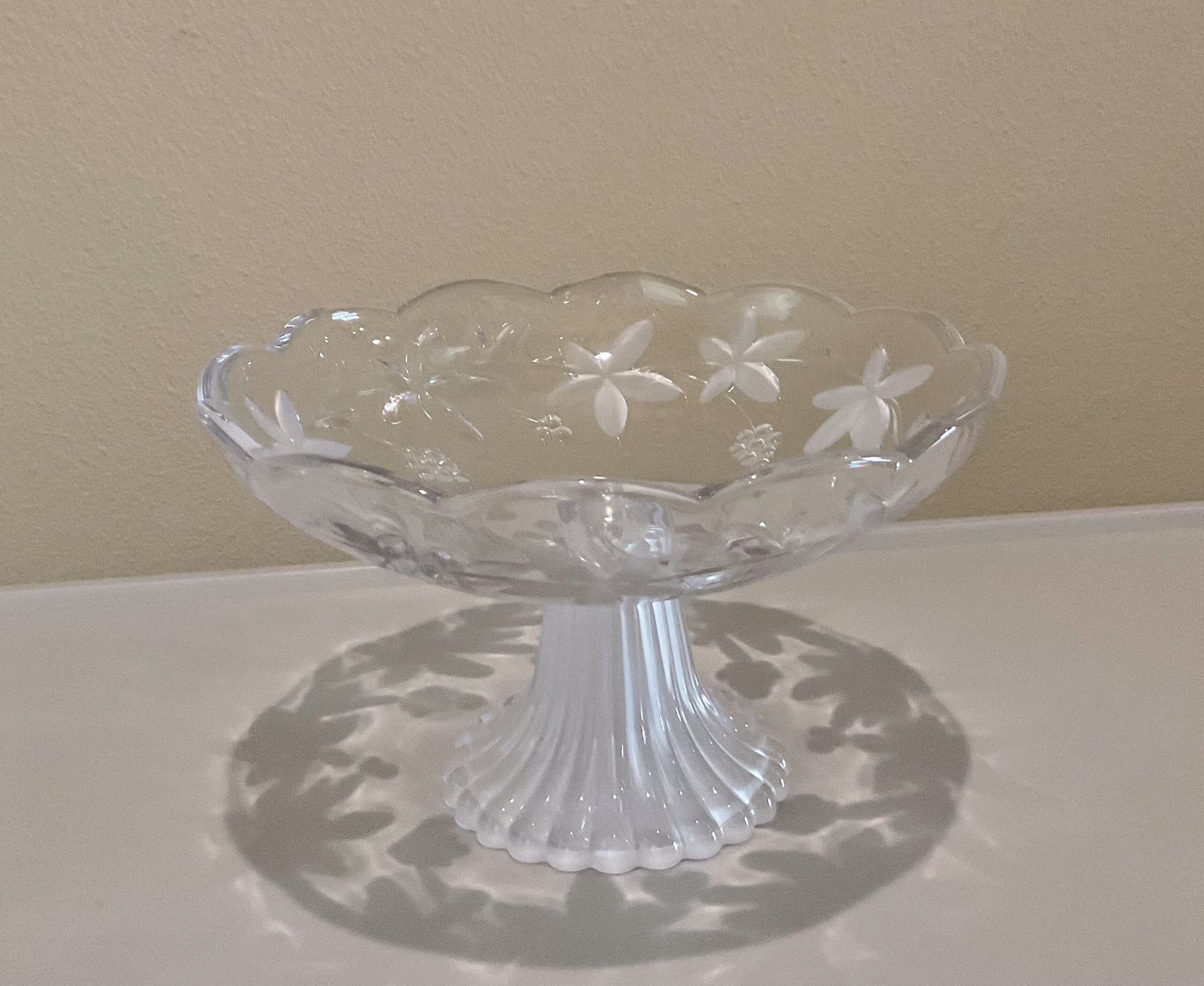 Glass bowl - Footed Compote 8.5 in Mikasa Garden Terrace