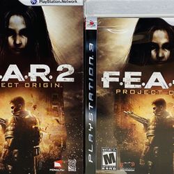 F.E.A.R. Fear 2 Project Origin Sony Playstation 3 PS3 CIB  Tested MINT!