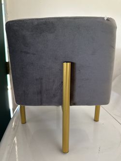 Grey Velvet Square Chair Two Available $25 Each
