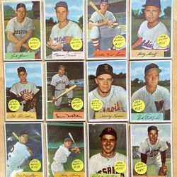🥎 (21) 1954 BOWMAN BASEBALL CARDS 🥎   VERY NICE CONDITION 