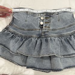 High Waist Skirt Button Up