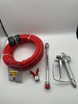 Airless 3600 Psi Paint Spray Gun with 50' Hose (red)