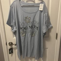 Kohls Cute Dog Mom Shirt 5X NWT Can also be a great sleep shirt 