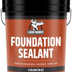 Liquid Rubber Basement and Foundation Repair Sealant - Waterproof Concrete Sealer & Crack Filler - Flexible Coating for Indoor & Outdoor Use - Waterpr
