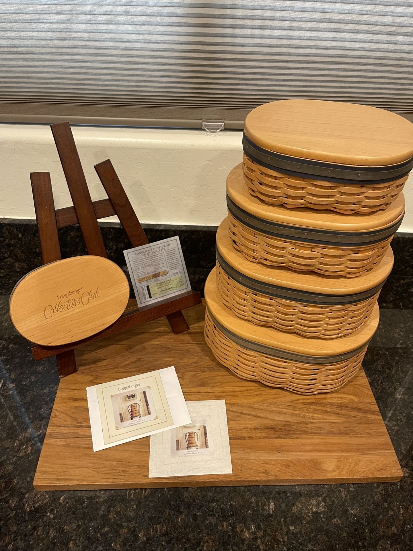 Longaberger Collectors Club Harmony baskets set of 5