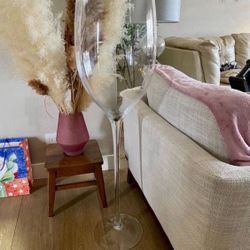 Worlds Largest Wine Glass interior decor (REAL Glass) 48” Tall 4 feet