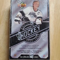 1992-93 Upper Deck Hockey Cards Factory Sealed Box 36 Packs