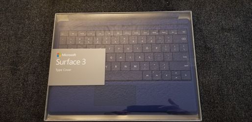 NEW ,Microsoft Surface 3 Type Cover Black Backlit Keyboard - (Fits Surface 3)   BLUE
