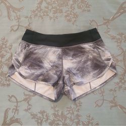 Ivivva by Lululemon Speedy Active Shorts Black White Girl Size 12