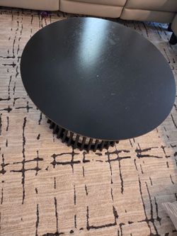Black coffee table and end table
