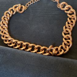Chunky Chain Rose gold tone Necklace 