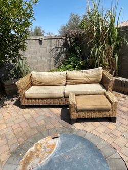 Real wicker patio set