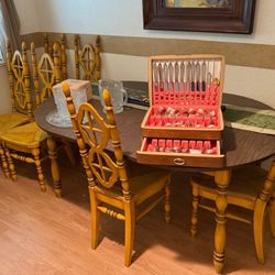 Dining table and chairs
