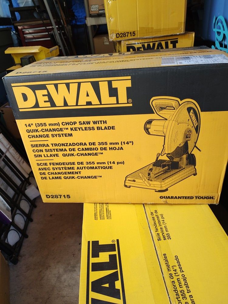 New 14-in Dewalt Chop Saw Retail Ad Home Depot $250