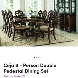 Ceja 8 - Person Double Pedestal Dining Set