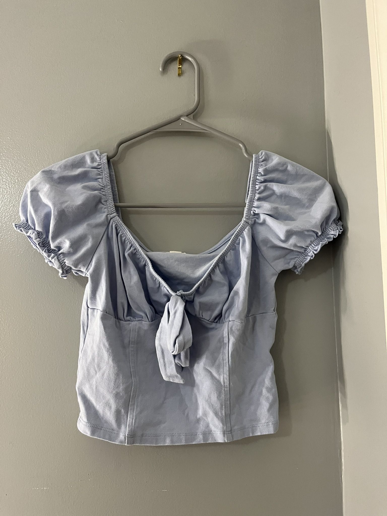 Blue Garage Crop Top