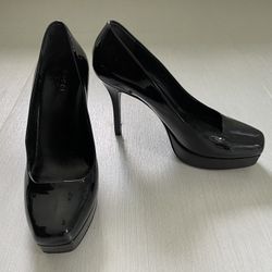 Gucci Patent Leather Platform Pumps High Heels Shoes 6.5