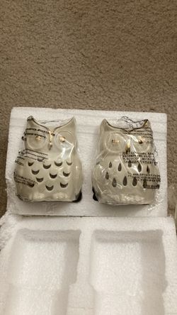 Lenox  owl votives set of 2  in original box
