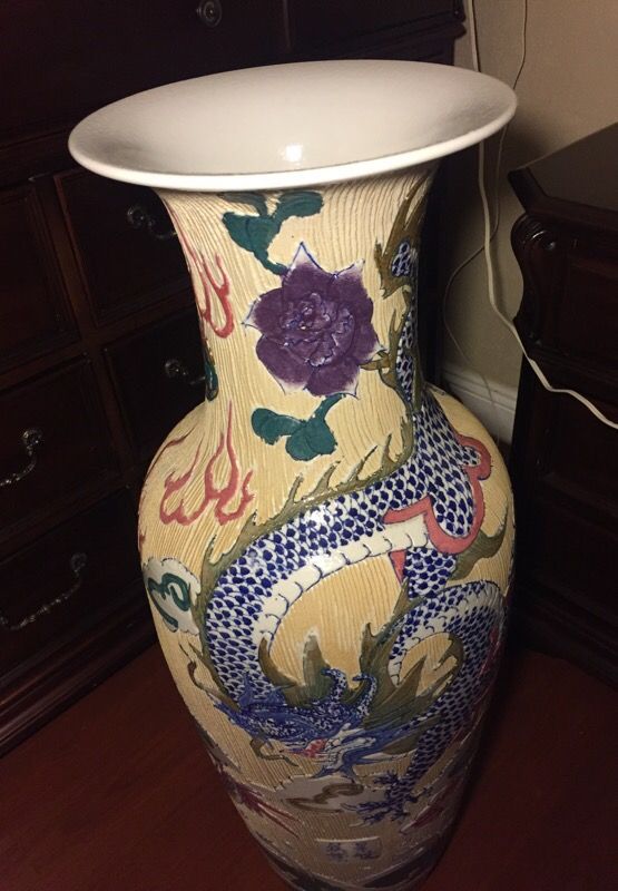 Authentic Antique Fine China Hand Painted Ceramic Vases Porcelain