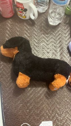 Aurora Plush Black & Tan Dachshund Doxie Weiner Dog