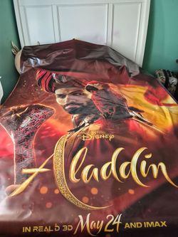 Aladdin movie double sided vinyl posters