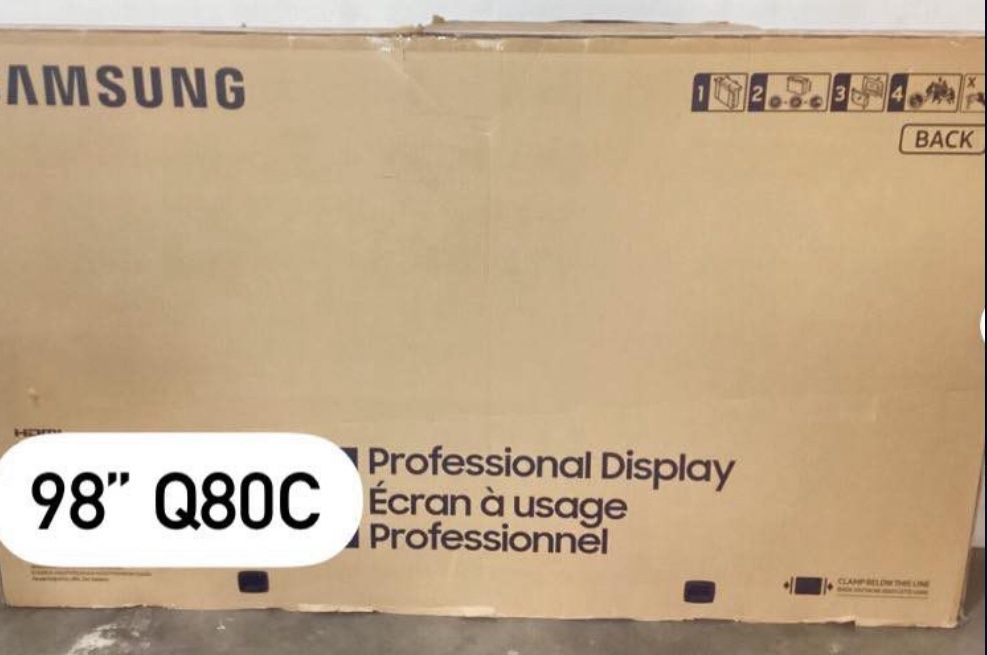 SAMSUNG 98-Inch Class QLED 4K Q80C Series  Smart TV with Object Tracking Sound Lite, Motion Xcelerator, Eye Comfort Mode, Gaming Hub, Alexa